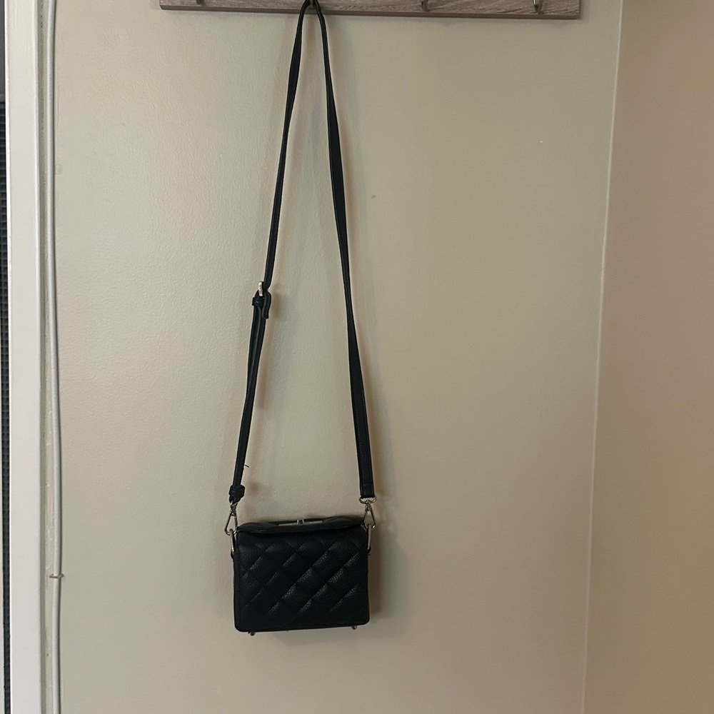 Steve Madden - Black Quilted Crossbody Bag - SMALL